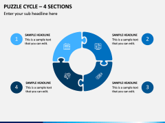 Puzzle Cycle – 4 Sections PPT Slide 1