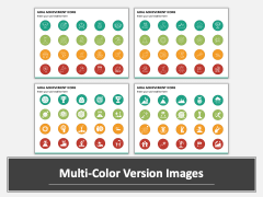 Goal Achievement Icons Multicolor Combined