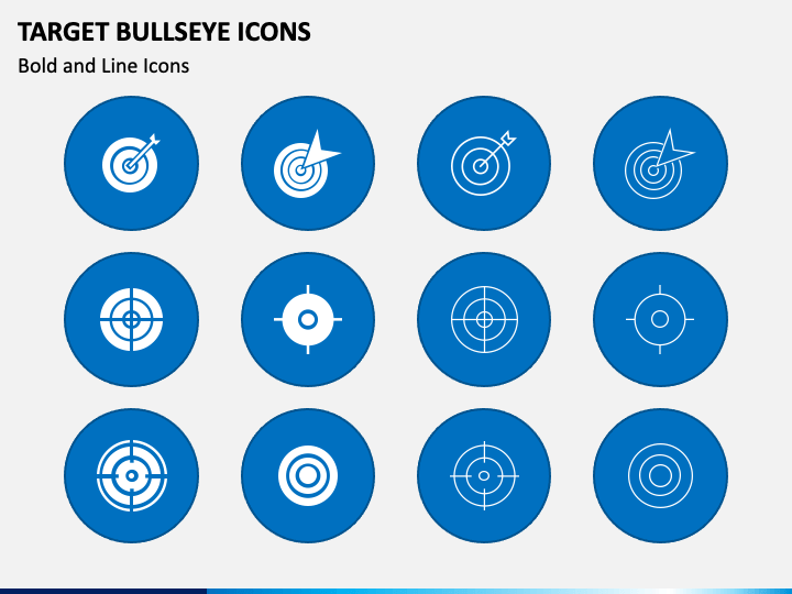 Target Bullseye Icons PPT Slide 1