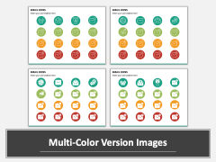 Email Icons Multicolor Combined