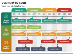 Quarterly Schedule free PPT Slide 2