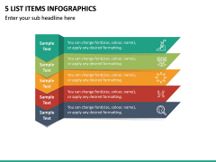 5 List Items Infographics PPT Slide 2