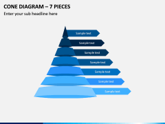 Cone Diagram – 7 Pieces PPT Slide 1