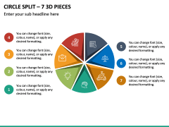 Circle Split – 7 3d Pieces PPT slide 2