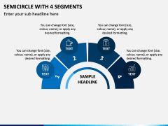 Semicircle With 4 Segments PPT Slide 1