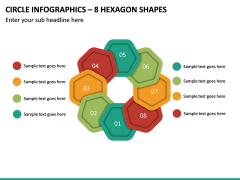Circle Infographics – 8 Hexagon Shapes PPT Slide 2