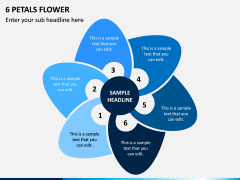 6 Petals Flower PPT Slide 1
