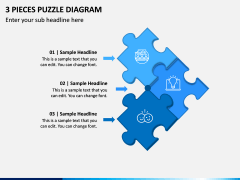 3 Pieces Puzzle Diagram PPT Slide 1
