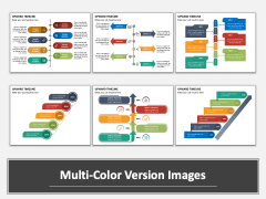 Upward Timeline PPT Multicolor Combined