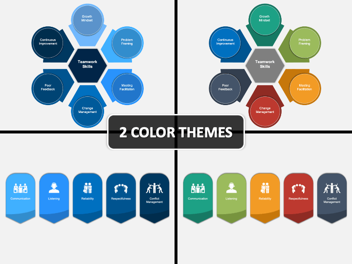 Teamwork Skills PPT Cover Slide