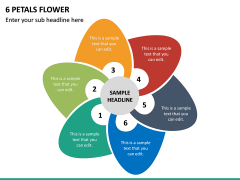 6 Petals Flower PPT Slide 2