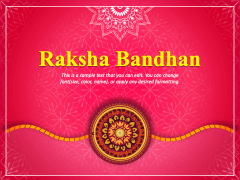 Raksha Bandhan Free PPT Slide 1