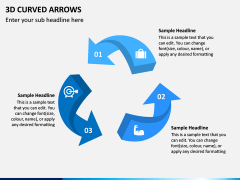 3D Curved Arrows PPT Slide 13
