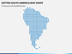 Dotted South America Map PPT Slide 1