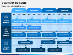 Quarterly Schedule free PPT Slide 1