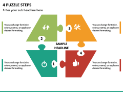 4 Puzzle Steps PPT Slide 2
