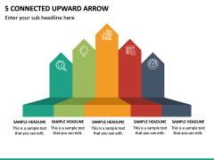 5 Connected Upward Arrow PPT Slide 2