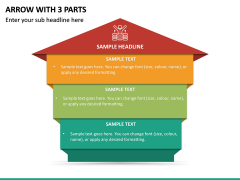Arrow with 3 Parts PPT Slide 2
