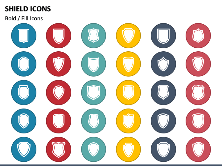 Shield Icons PowerPoint Slide 1