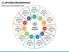 11 Options Infographics PPT Slide 2
