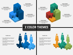 3D Puzzle Shapes PPT Cover Slide