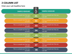 2 Column List PPT Slide 2