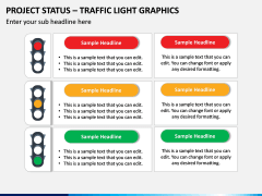 Project Status - Traffic Light Graphics PPT Slide