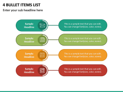 4 Bullet Items List PPT Slide 2