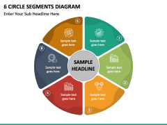 6 circle segments free PPT slide 2
