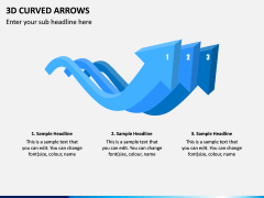 3D Curved Arrows PPT Slide 12