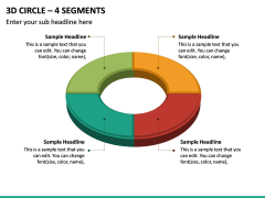 3D Circle - 4 Segments PPT Slide 2