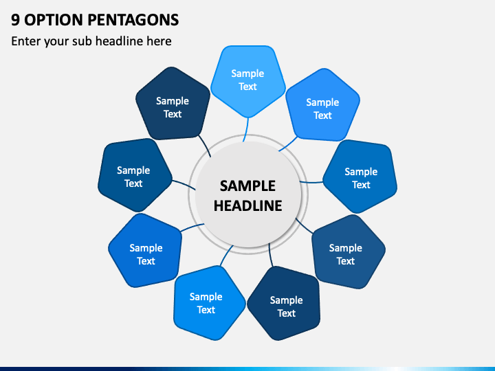 9 Option Pentagons PPT Slide 1