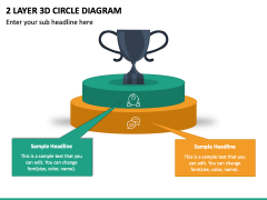 2 Layer 3d Circle Diagram PPT Slide 2