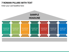 7 Roman Pillars With Text PPT Slide 2