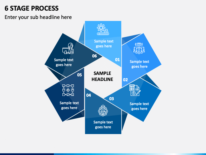 6 Stage Process PPT Slide 1