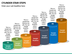 Cylinder Stair Steps PPT Slide 4