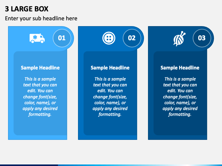3 Large Box PPT Slide 1