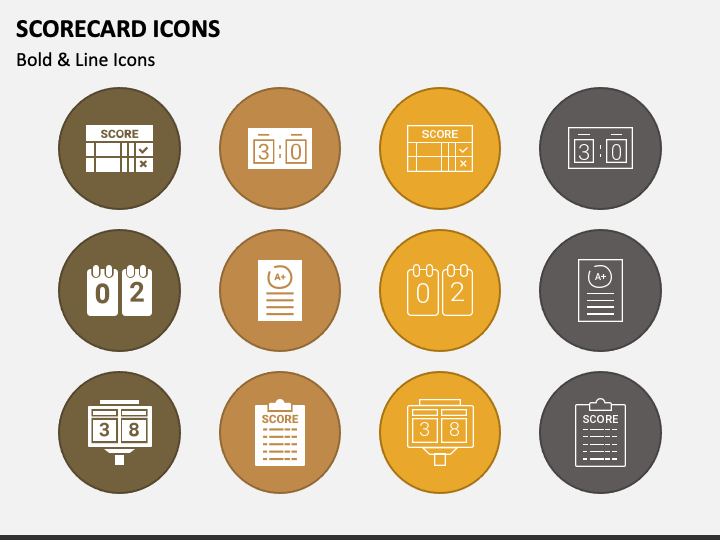 Scorecard Icons PPT Slide 1