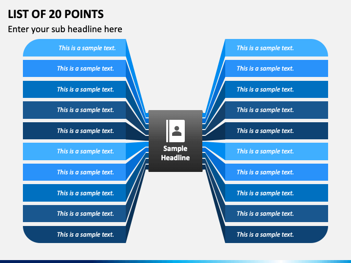 List of 20 Points PPT Slide 1