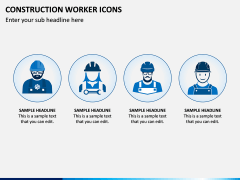 Construction Worker Icons PPT Slide 1