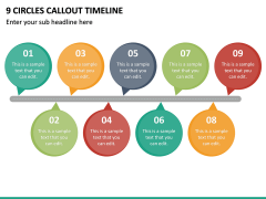 9 Circles Callout Timeline PPT Slide 2