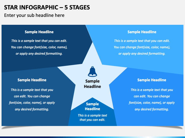 Star Infographic - 5 Stages PPT Slide 1
