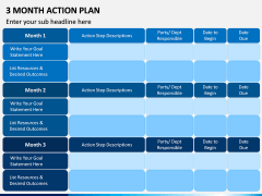 3 Month Action Plan PPT Slide 6