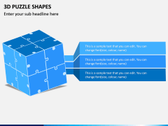 3D Puzzle Shapes PPT Slide 3