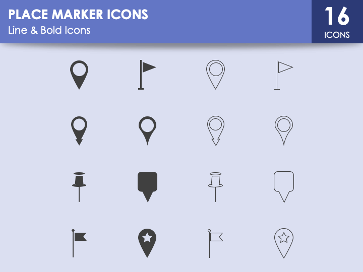 Place Marker Icons PPT Slide 1