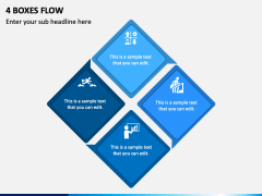 4 Boxes Flow PPT Slide 1