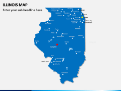 illinois Map PPT Slide 1