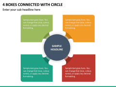 4 Boxes Connected With Circle PPT Slide 2
