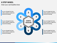 6 Step Wheel PPT Slide 1