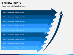 9 Arrow Points PPT Slide 1